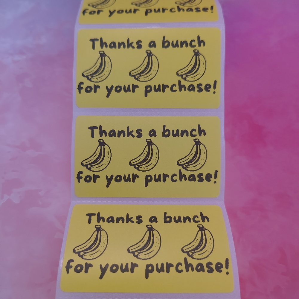 💙100 Thanks A Bunch- Shipping Labels Thermal Packaging Stickers 2.25"💙
